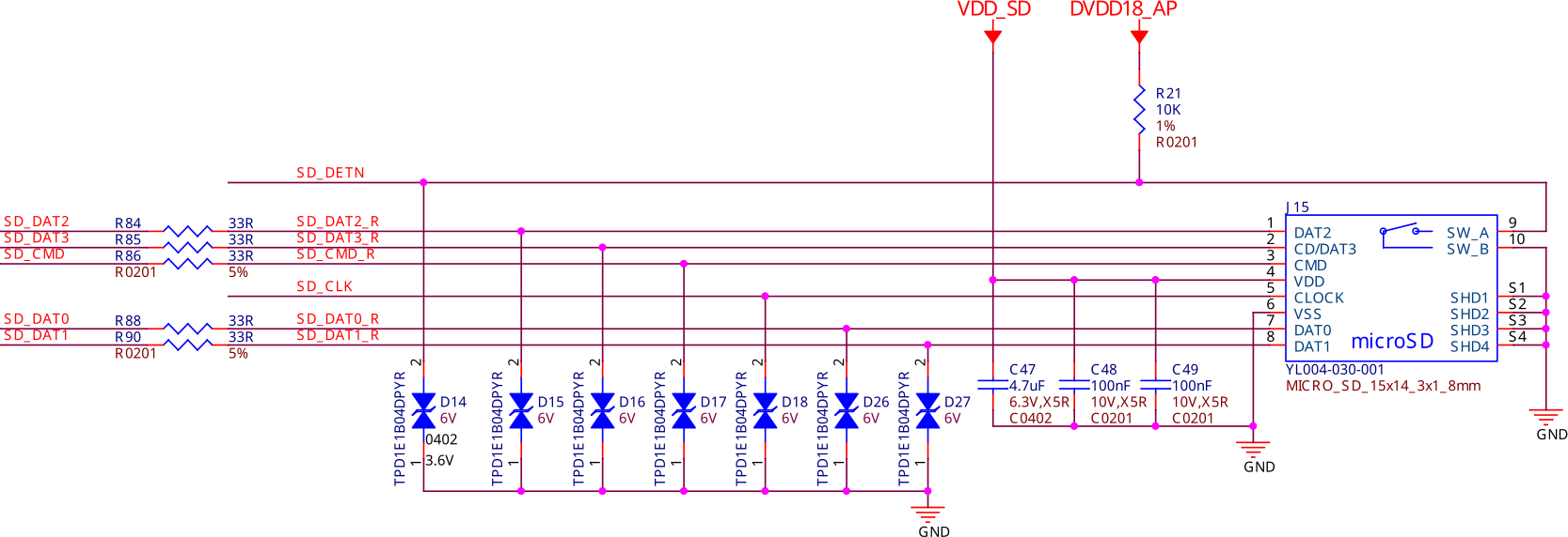 microSD card connector